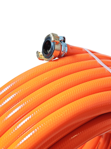 Preview: Klotz Admiral Wasserschlauch 25 m knickfest 3/4 Zoll mit 2 GK Kupplungen und Schellen Orange